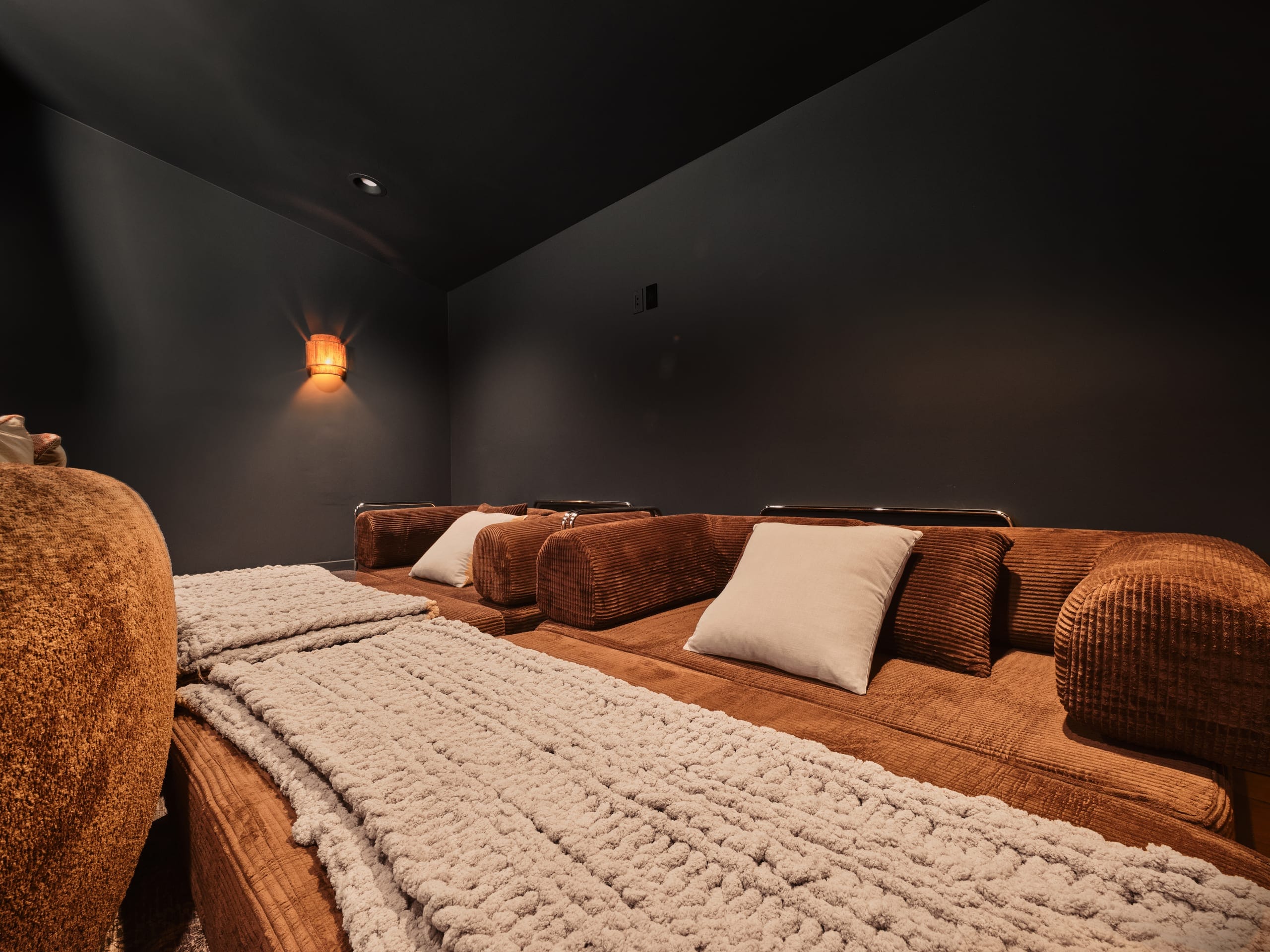 Theatre sleeper sofas folded out into beds